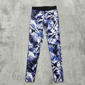Everlast Sport Leggings Womens S Blue Abstract Ankle Yoga Gym Running Workout